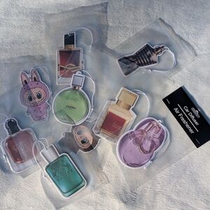 Car Perfume - Air Freshener Designer Set of 9 in Assorted Colors and Fragrances